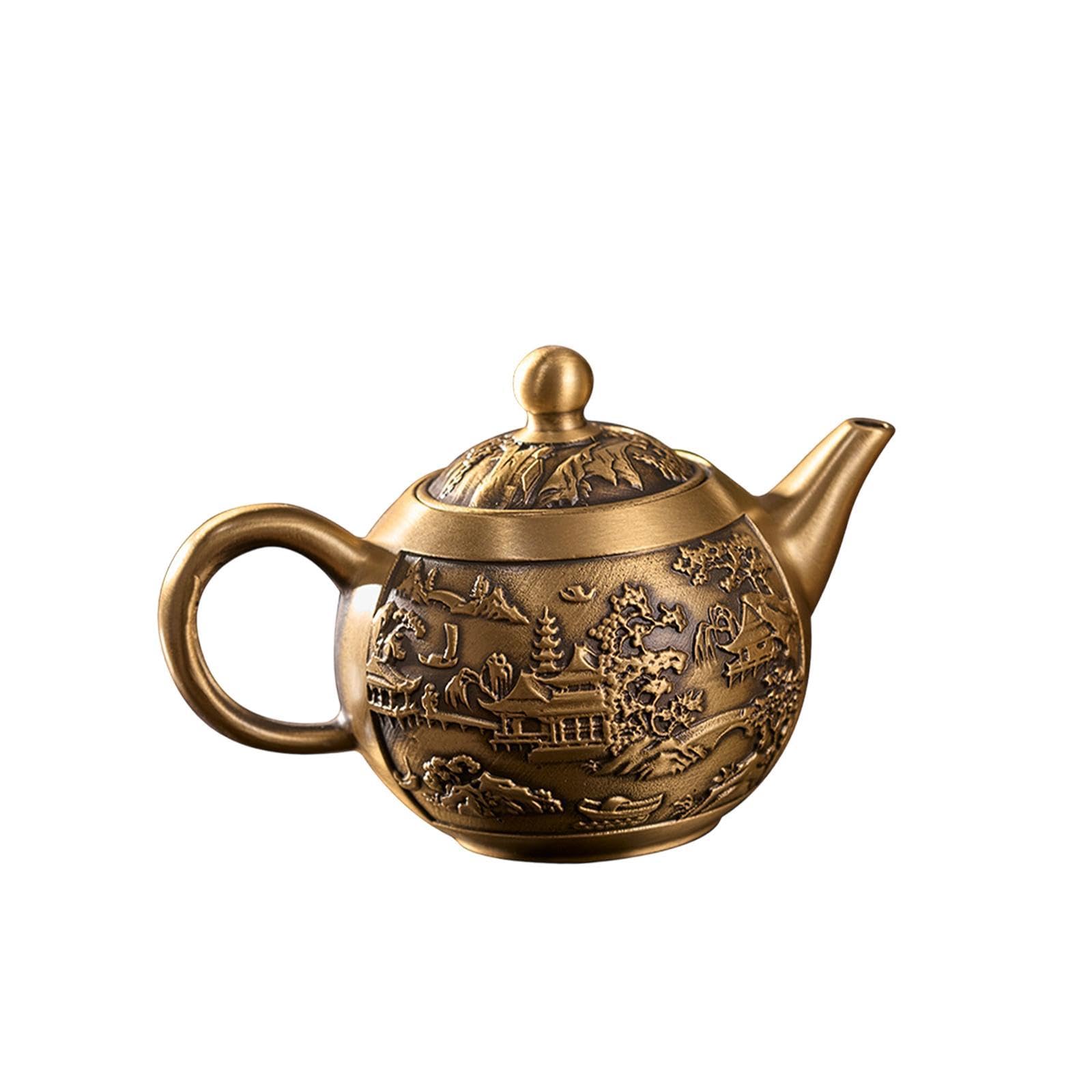 Théière en cuivre chinoise et bouilloire japonaise pour infusion traditionnelle de thé vert