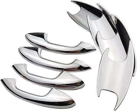 Chrome Door Handle and Door Bowl Cover Trim Compatible for Mercedes Benz C GLC W206 S206 X254 2023-2026 C200 C300 C43 C63 AMG GLC300 GLC43 Accessories Decor Sticker Cap