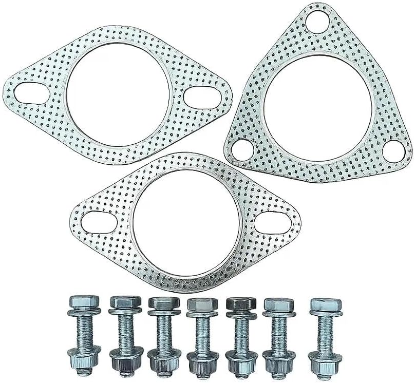 2.25" / 2.5" Cat Pipe Back Exhaust Hardware and Gasket Kit Compatible with Hond a Ac ura