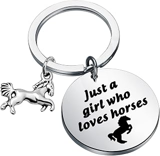 Horse Girl Gifts Just a Girl Who Loves Horses Keychain Horse Gifts for Girl Horse Lover Gifts
