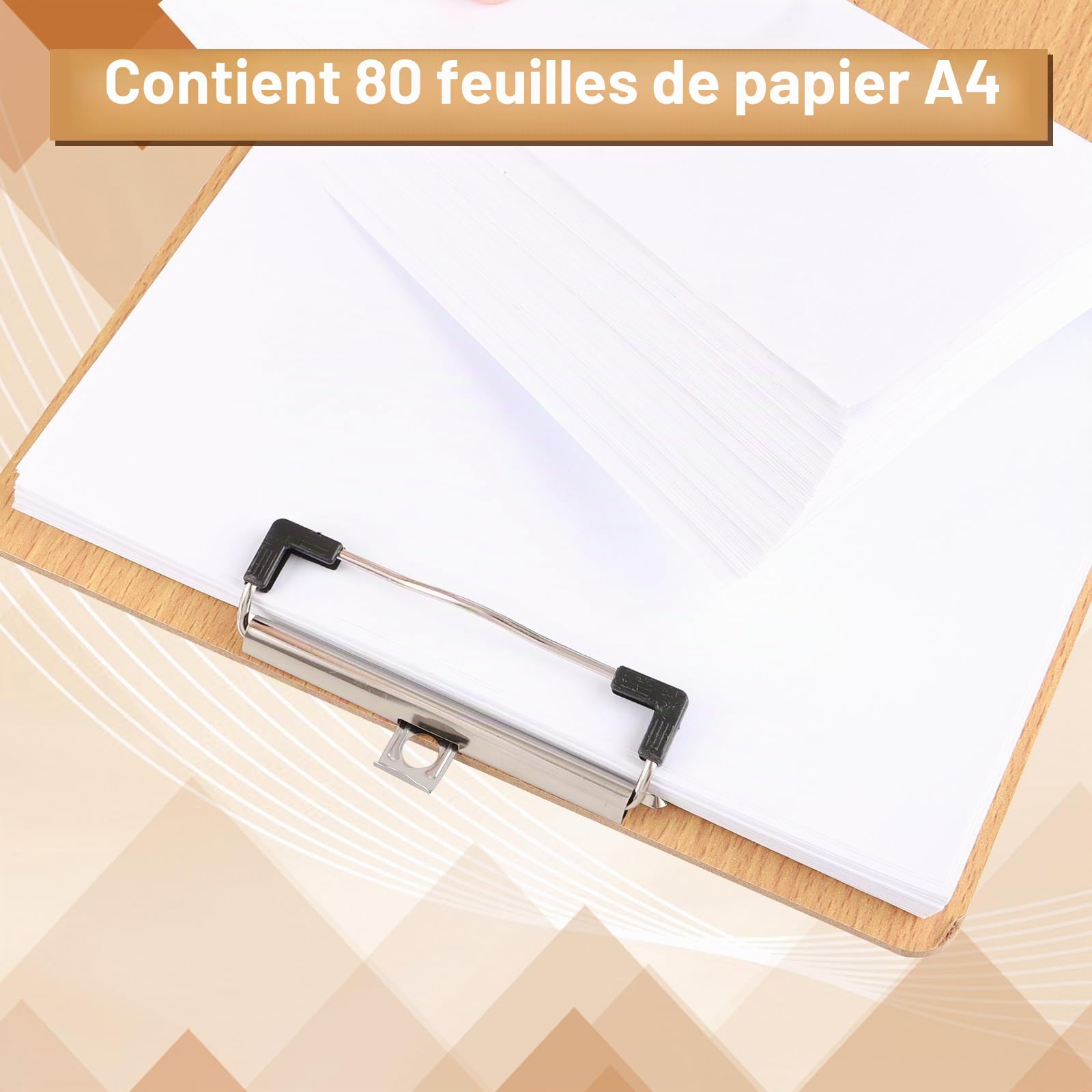 APACALI Lot de 10 porte-blocs A4 bois - Boîte de suspension - Bureau, travail, salle de classe, affaires, restaurant, marron clair