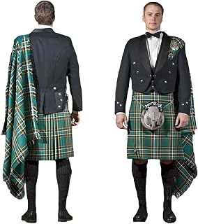 21 Pcs | Irish Brian Boru Jacket, Vest and KILT OUTFIT Ultimate Set | Men's Wedding Outfit
