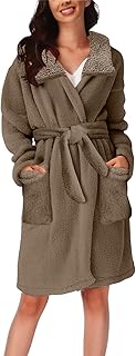 Pijama con capucha para mujer, para otoño e invierno, bata de baño térmica de felpa para mujer, bata de ducha con capucha