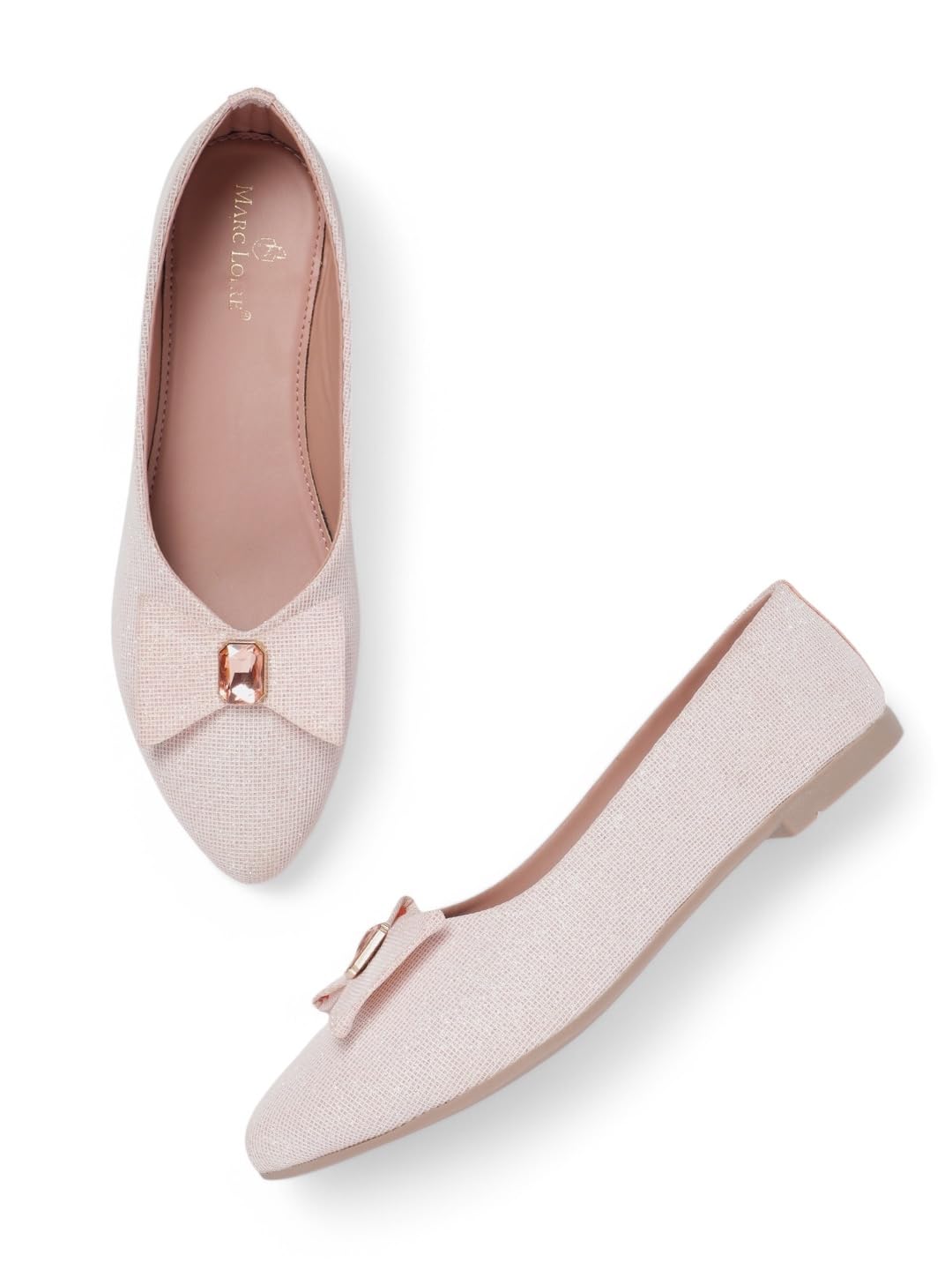 Women's Slip-On Embellished Flat Ballerina Shoes for Casual Wear, Party and Formal Occasions