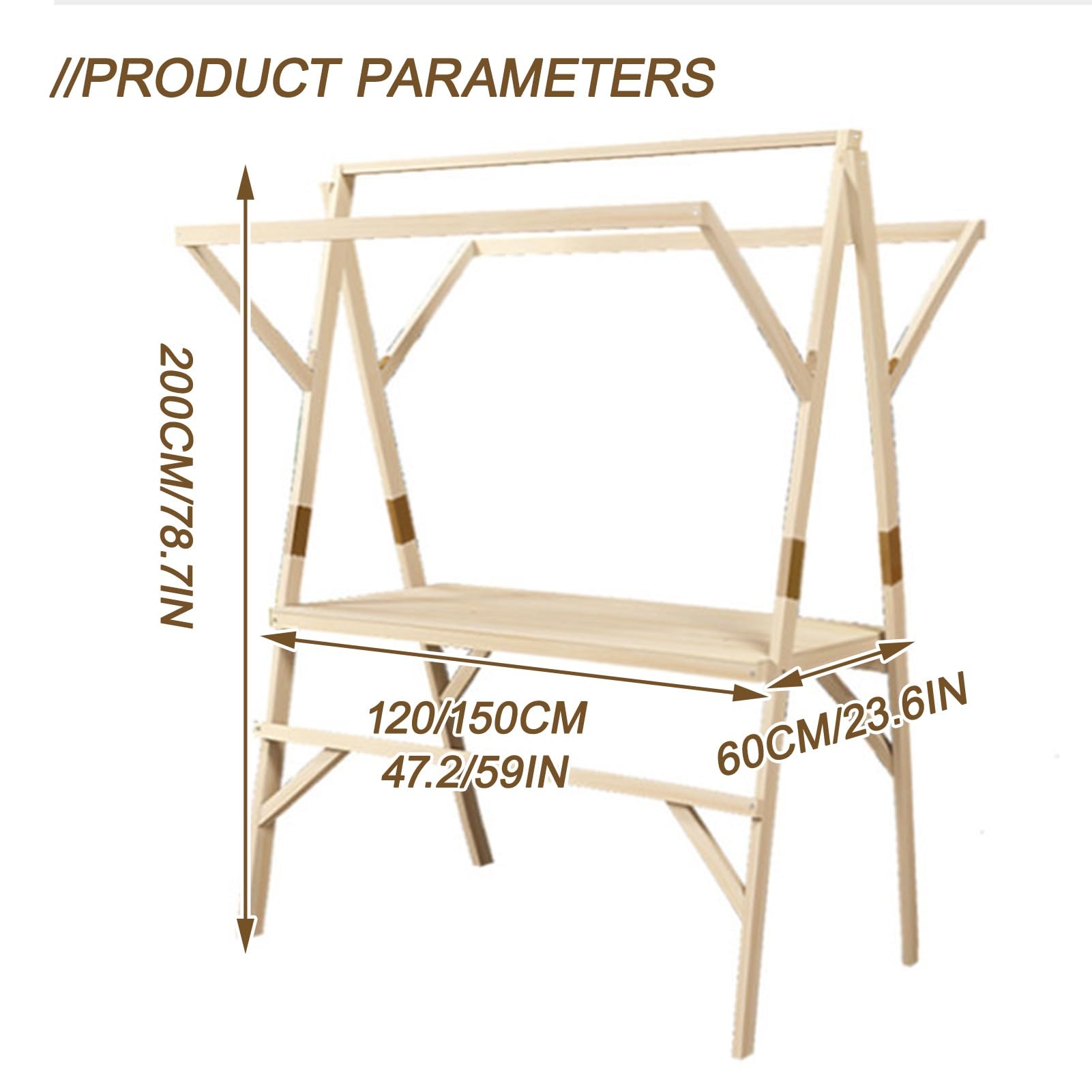 Carrello di Esposizione in Legno, Supporto Alimentare Portatile con tettoia, Cabina di Vendita Pieghevole per mercati, fiere di Strada, Eventi all'aperto, capacità 200kg, Facile Installazione
