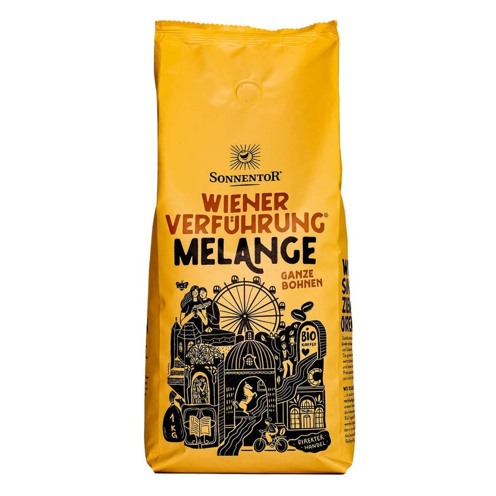 Sonnentor Wiener Verführung, Melange Bohne, 1Kg, 3er Pack