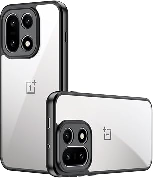Lemxiee Cover for OnePlus 15 Case by Anti-fingerprint Anti-drop Anti-slip Flexible Silicone + Transparent acrylic case
