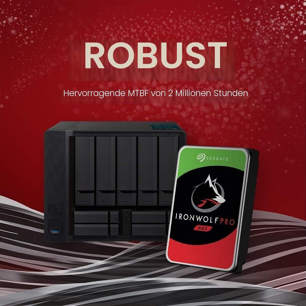 Seagate IronWolf Pro 12TB NAS interne Festplatte HDD - 3,5 Zoll SATA 6Gb/s 7200RPM 256MB Cache für RAID Netzwerk Attached Storage Data Recovery Service - frustfreie Verpackung