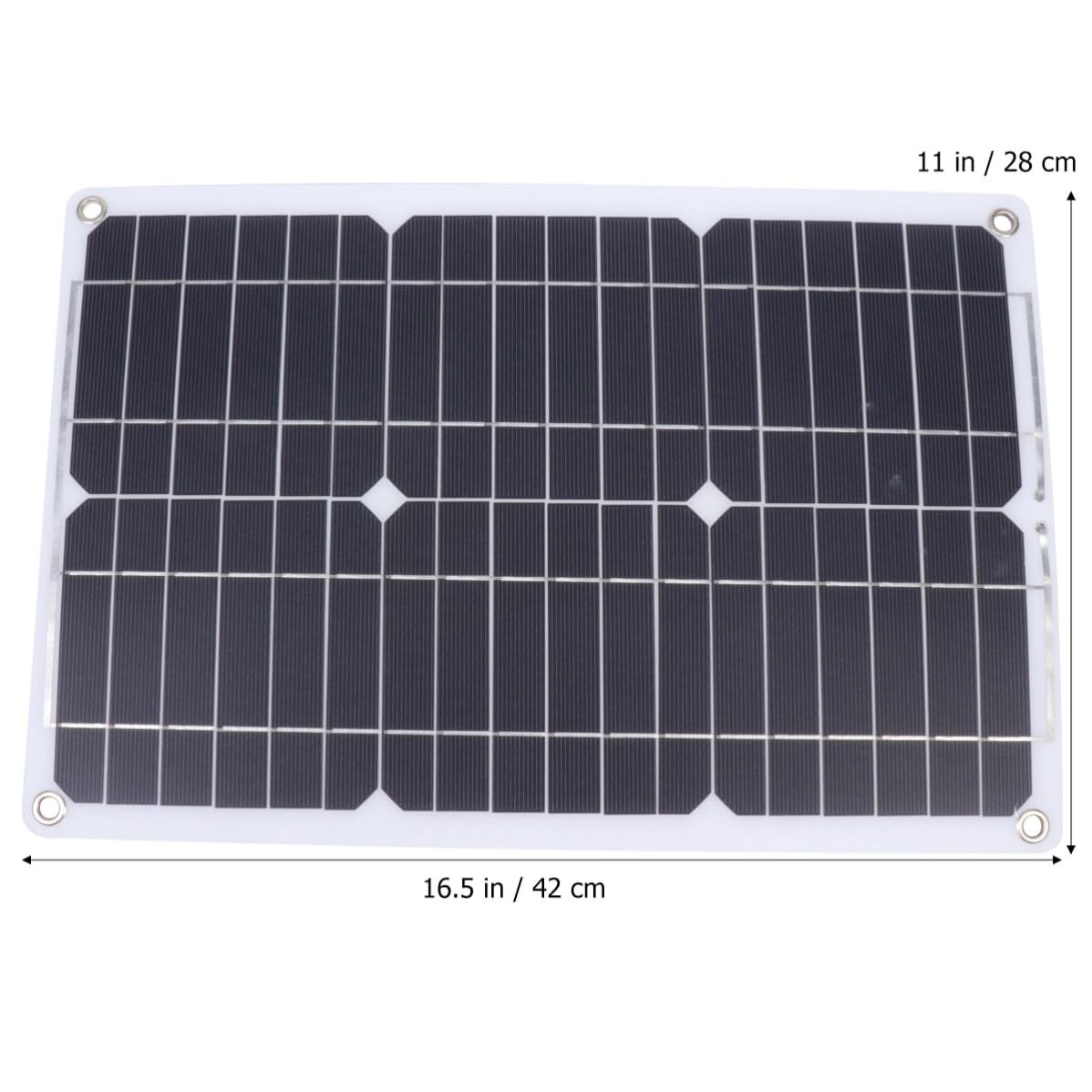Pannello Solare Monocristallino 18w 5v 12v Nero con Foro