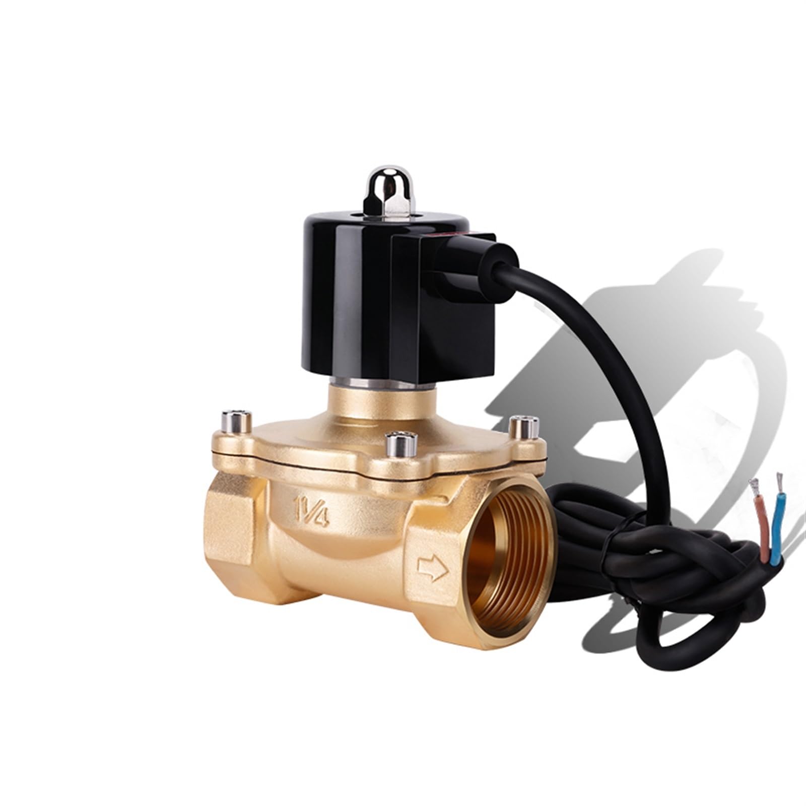HDPHCRIUN 1-1/4inch IP68 Normally Closed Brass Fountain Solenoid Valve 110V 24V 12V 24v For Underwater 1Pcs(12VDC)