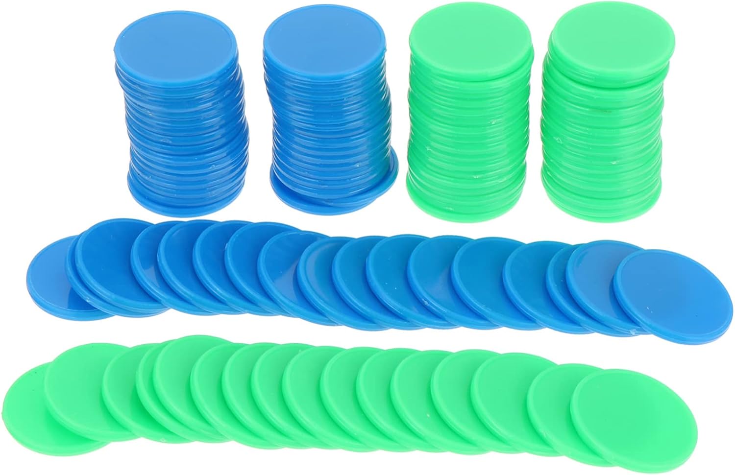 TOYMYTOY 200個スモールプラスチック学習カウンターディスクビンゴ