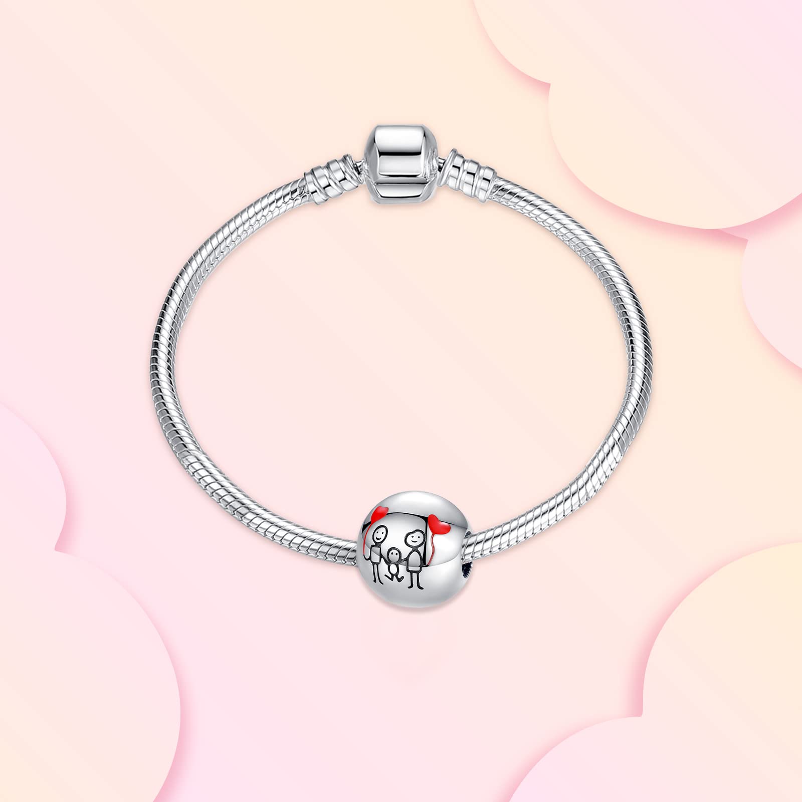 Annmors Charm Pendente Madre Figlia Zampe Cane Ciondoli Compatibile con Braccialetti e Collane Donna