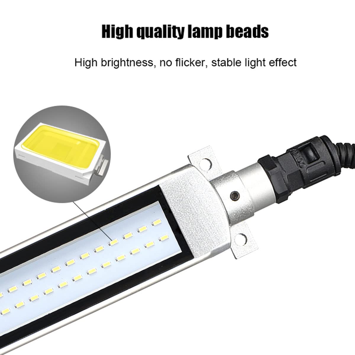 Lampada a Tubo LED per Macchina CNC 6-40w 24V IP68 Lampada a LED antideflagrante/Illuminazione a LED Interna per Macchine industriali(Size:6W)