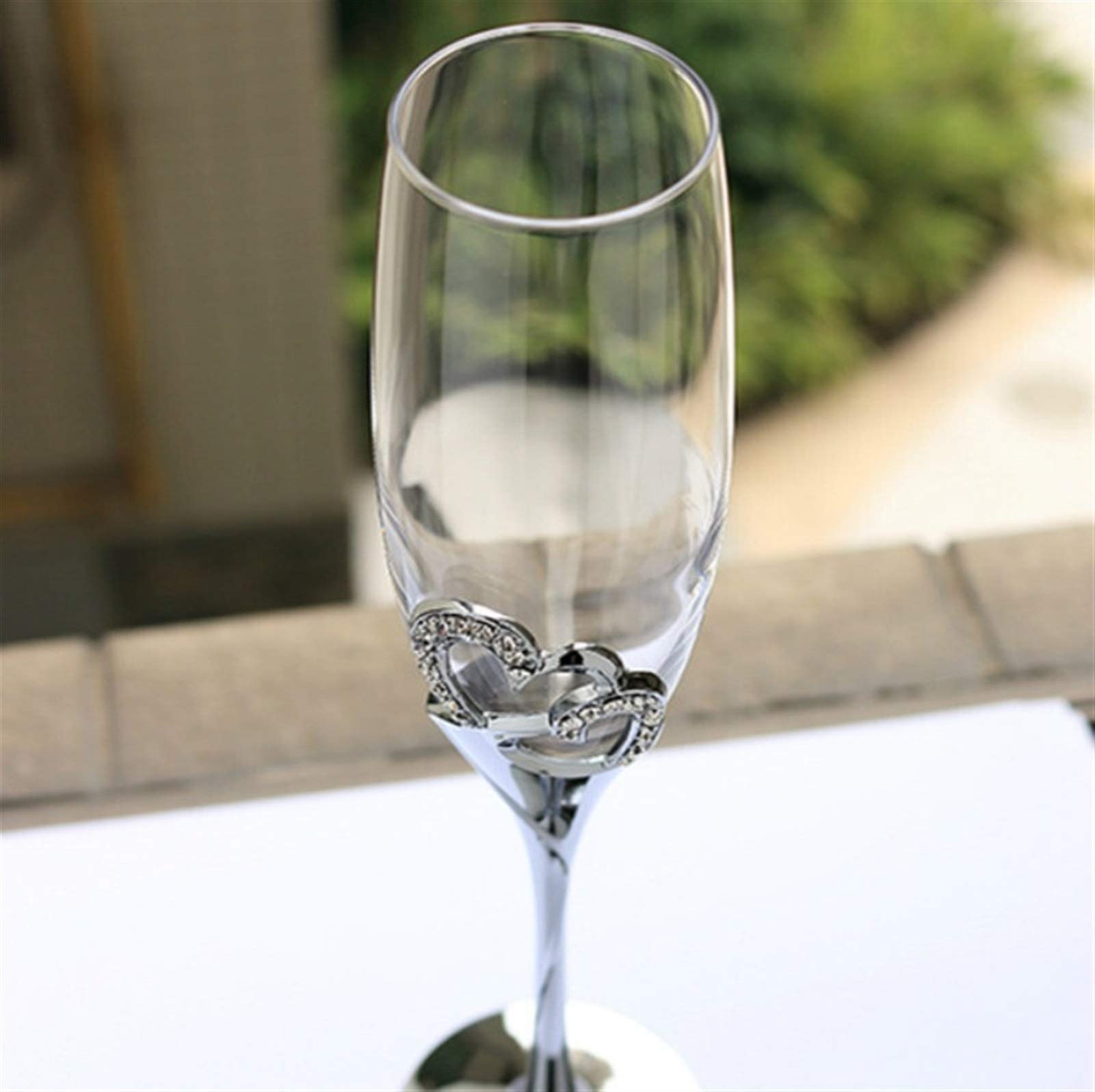 Calici da Vino 1 Paio di Cristallo a Forma di Cuore Coppa Bella Romantica Tazza del Vino Rosso di Vetro del Regalo Creativo for Wedding con Il Contenitore di Regalo 73