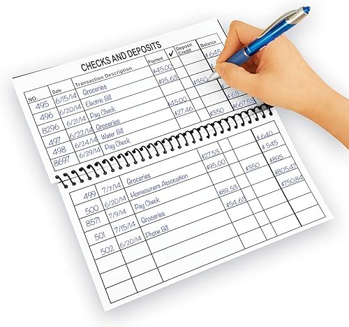 Collections Etc Libro de registro de cheques con estampado jumbo