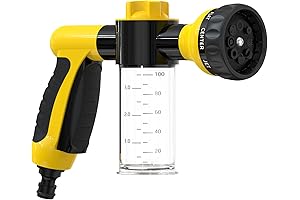 Garden Hose Nozzle, High Pressure Spray Gun Nozzle, 8 Spray Patterns and...