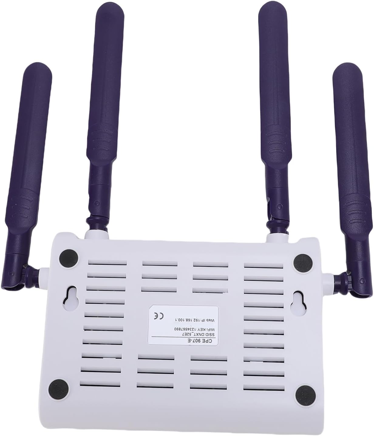 ด้านล่าง view of Dpofirs WiFi 6 Router with product label