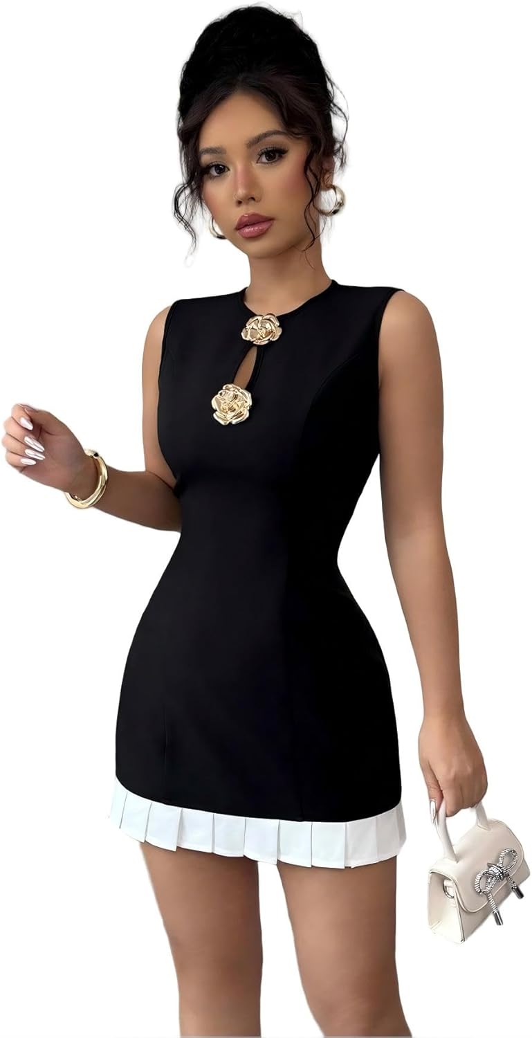 SKAYS Sexy Elegant Party Dress for Women Long Sleeve Wedding Guest Cocktail Formal Dressy Sheath