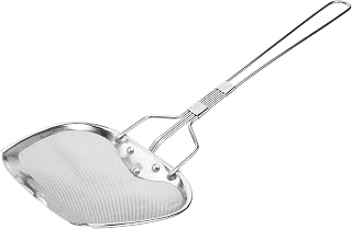 Fine Mesh Sieve Strainer Stainless Strainer Stainless Steel Mesh Screen Spider Strainer Skimmer Filter Spoon Stainless Steel Colander Strainer Spaghetti Spatula Slag Spoon Square