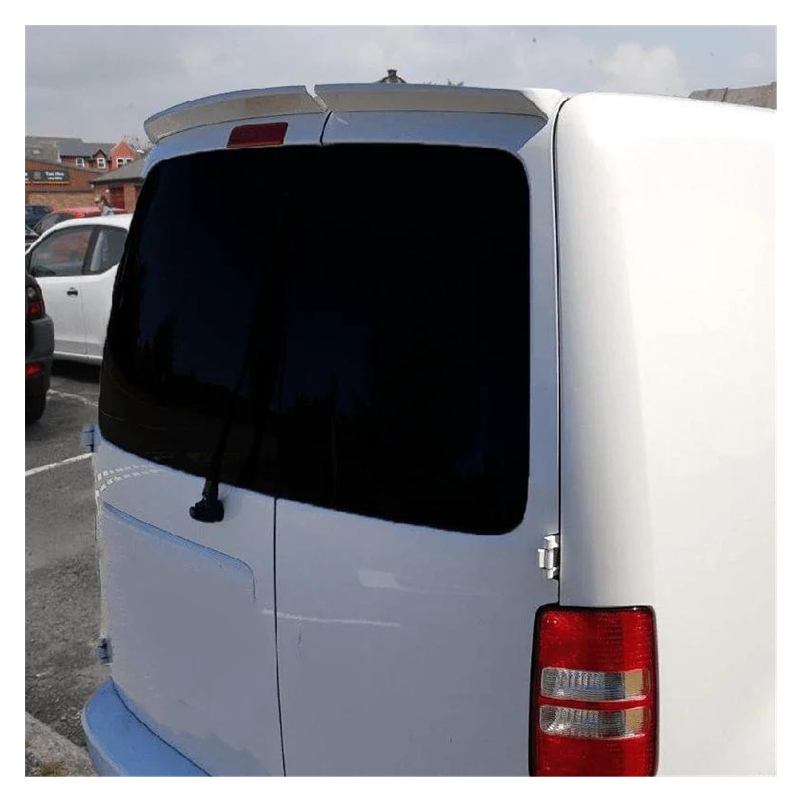 Bekuyu Car Rear Spoilers For VW For Caddy 2005-2018 Double Door Car Rear Trunk Spoiler Lid Wing(White)