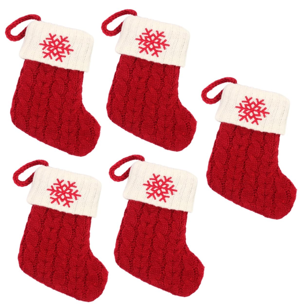 Zerodeko 5 Piezas Calcetines arbol de Navidad Día Festivo figuritas Colgantes navideños Chocolates navideños Precioso calcetín de Navidad árbol de Navidad Colgando calcetín algodón