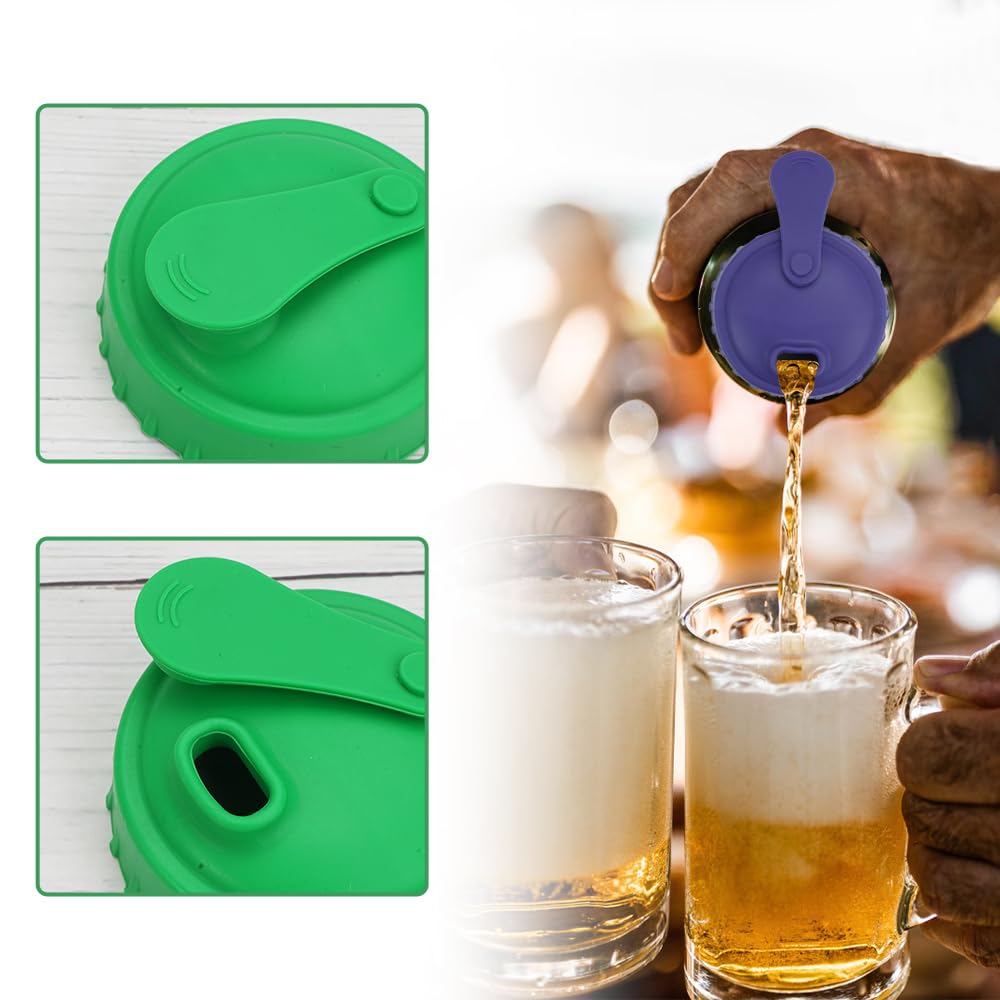 KEWUF 6 Couvercles Canette Soda Réutilisables - Protection Étanchéité Anti-Poussière