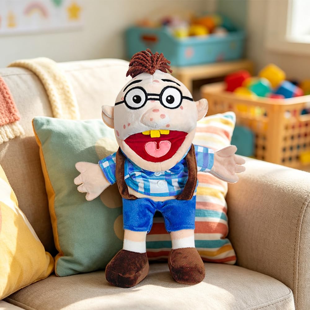 NKFBEV Jeffy Puppet Plush Toy Doll, 40cm Jeffy Hand Puppets with Working Mouth - Image 6