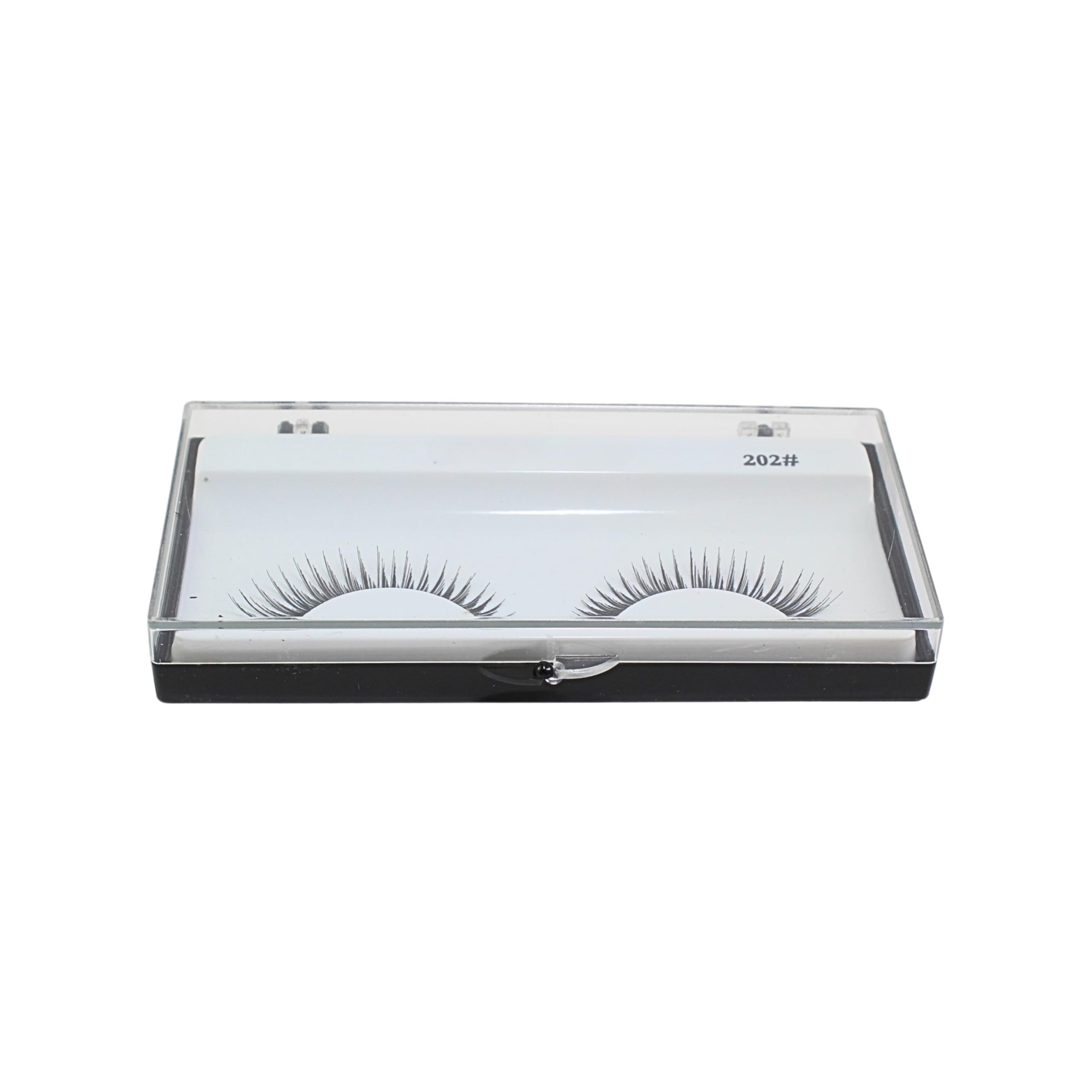 [Ear Lobe & Accessories] Artificial/False Eyelashes for Girls/Women, Black (202) - Pack of 1