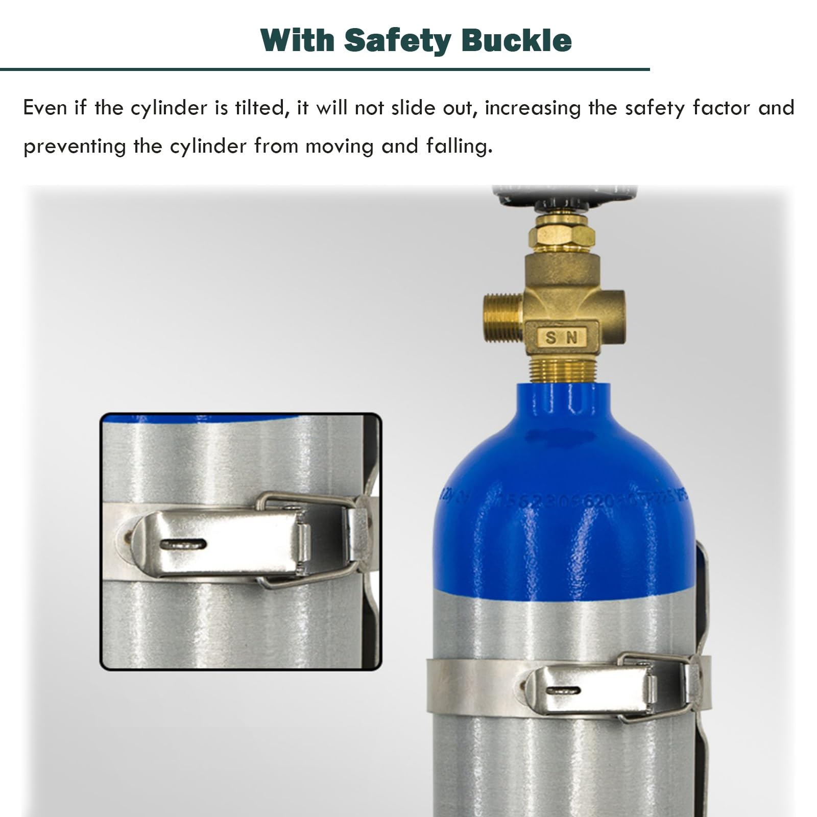 Gasflasche Halterung Gasflaschenhalter Kommerzieller Gasflaschen-/Kanisterständer, 2 l/2,8 l/4 l Sauerstofftank-Aufbewahrungsregal für Schule/Krankenhaus/Büro, leichter Edelstahlrahmen, 12,7 cm Durchm