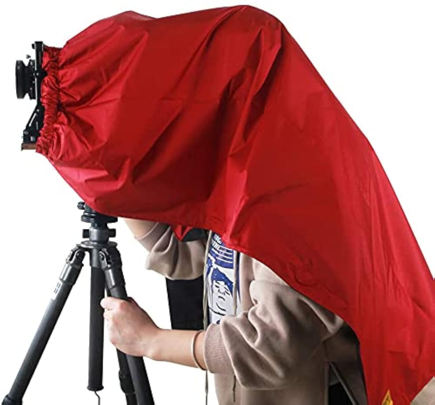 eTone Panno di regolazione per fotocamera di grande formato 4 x 5, panni professionali per grandi formati Dark Cloth for 4 x 5 Large Format Camera di messa a fuoco (rosso)