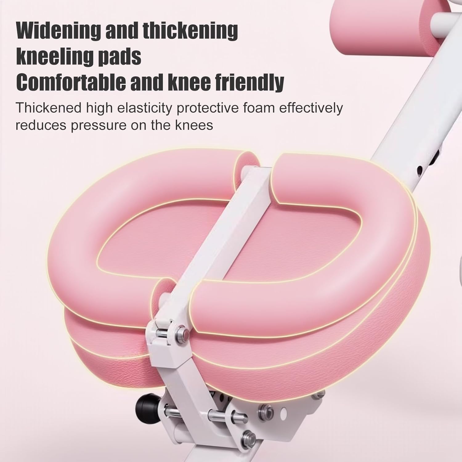 Ab Machine for Home, Foldable Ab Workout Equipment with Thickened Foam Handle, Ab Trainer Machine for Stomach Workout with 5 Levels Height Adjustments Abdominal Trainer（US Fast Arrival）