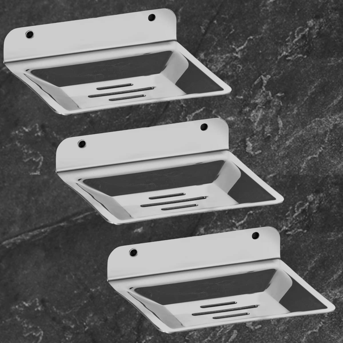 iSTAR Stainless Steel Square Soap Dish Holder for Bathroom Soap Case for Home (Pack of 3) (B09TKD7NSG) Amazon Price History, Amazon Price Tracker
