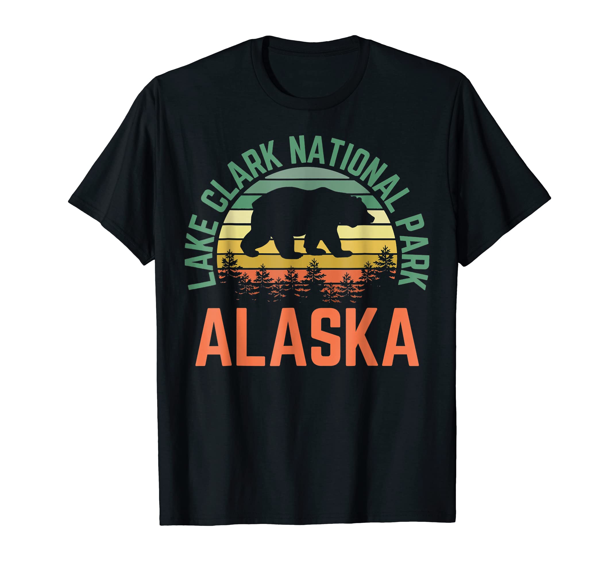 Lake Clark National Park Alaska Bear Hiking NatureRetro T-Shirt