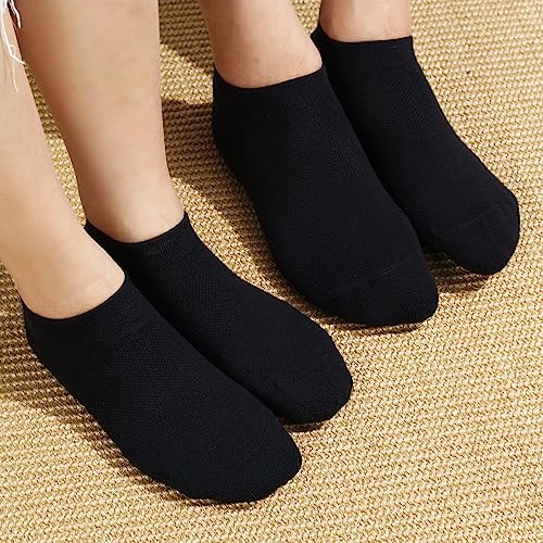 MELUSA 4 Pairs Cotton Cushioned Socks, Breathable Everyday Low Cut Mesh Socks2