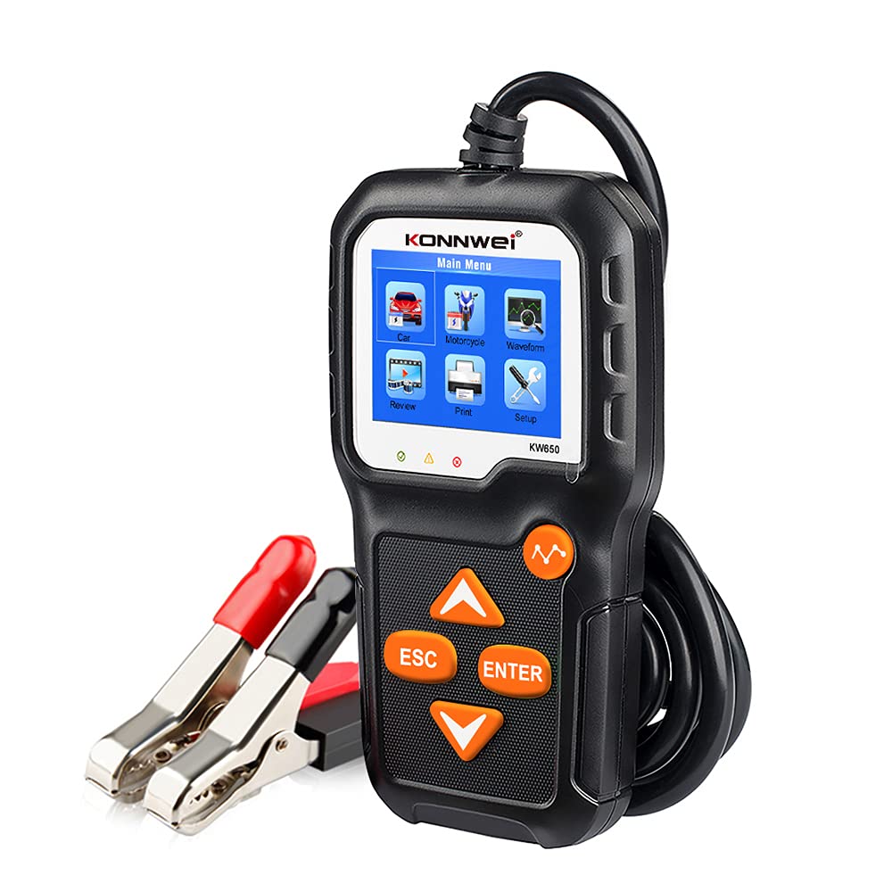 YONGYAO KW650 Tester akumulatora samochodowego 6V 12V analizator akumulatora 2000CCA Narzedzie do testowania rozruchu samochodowego ladowania