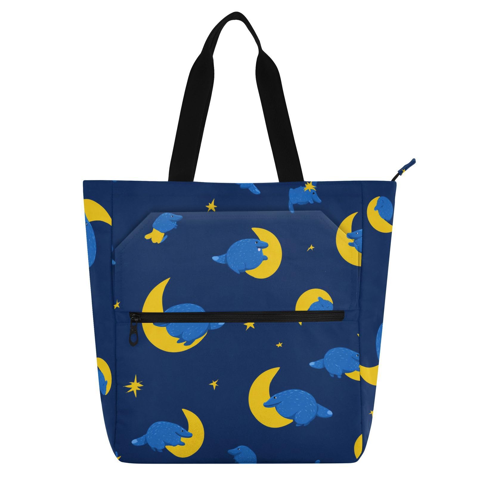 Bolsa de libros minimalista y resistente con cremallera para la playa o universidad 8