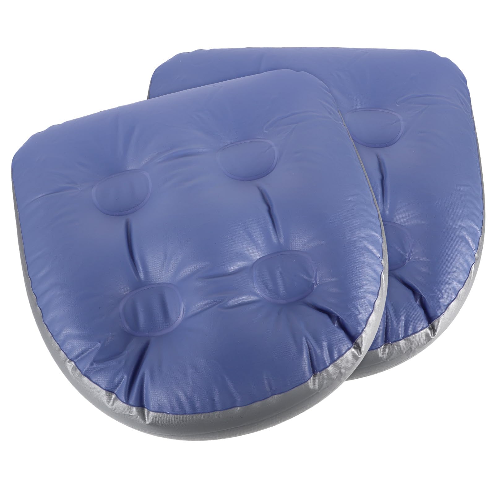 SHINEOFI Lot de 2 Coussins de Siège Gonflables Épais Bleus avec Ventouses, Rehausseurs de Bain Réglables pour Spa et Sauna, Accessoires de Bain pour Détente et Confort Adulte