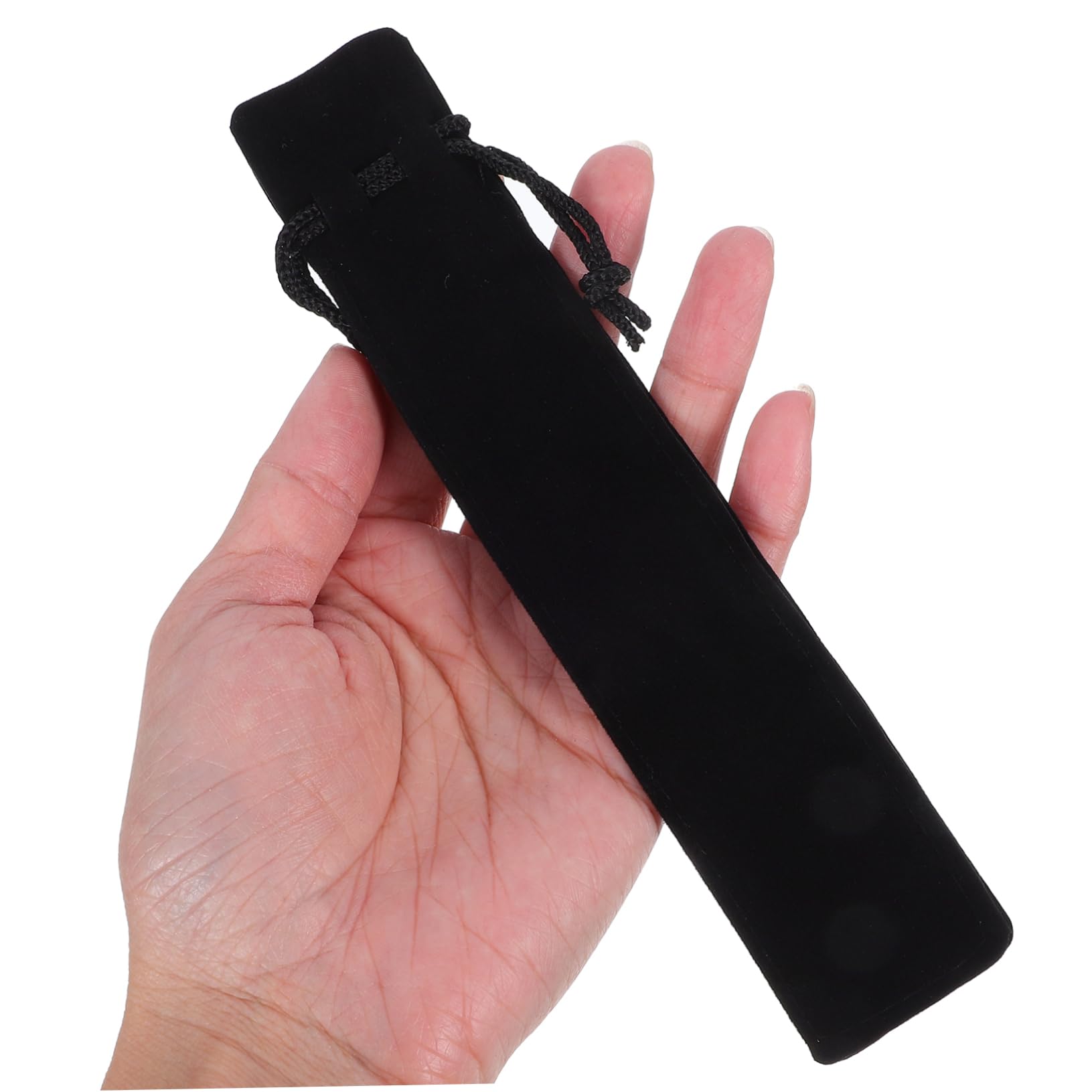 Uonlytech Estuche de Terciopelo Negro para Bolígrafos y Lápices, 100 Piezas, Cordón, Protector y Suave al Tacto, Adecuado para Oficina y Viajes