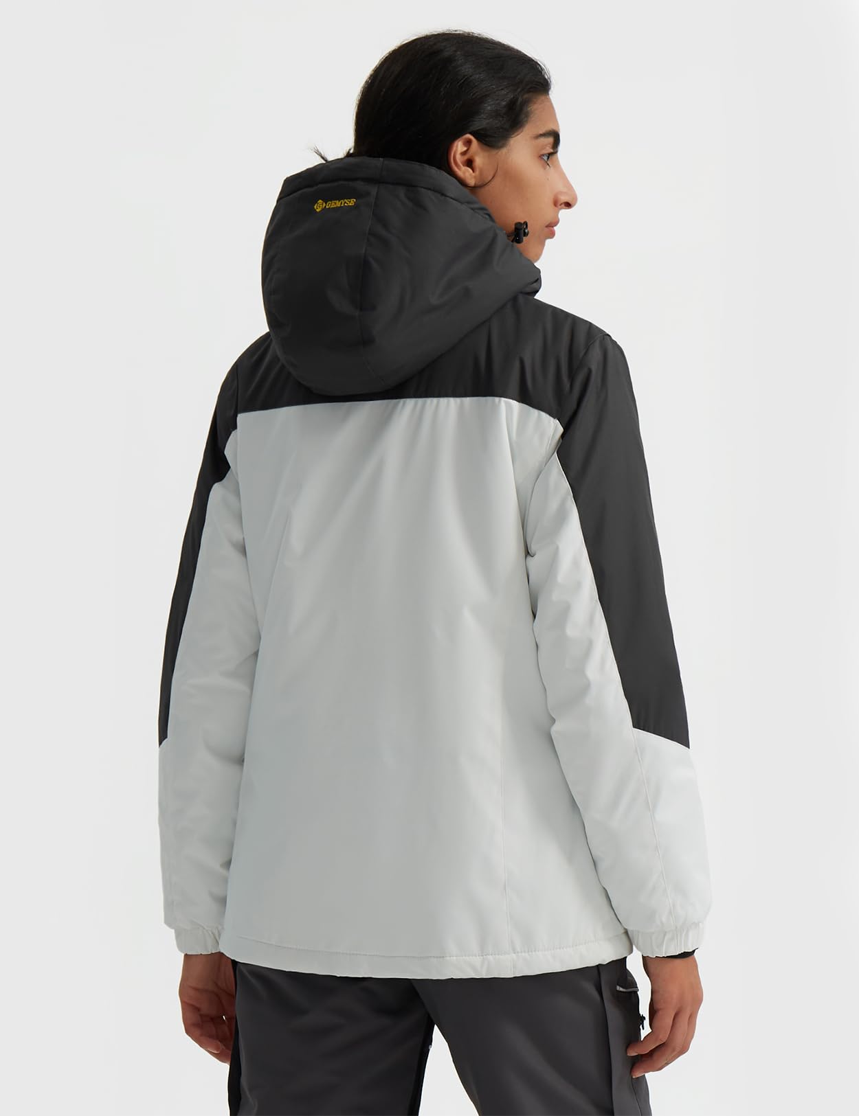 GEMYSE Donna Giacca da Sci impermeabile montagna Giacche Pile invernale antivento Cappotto con Cappuccio