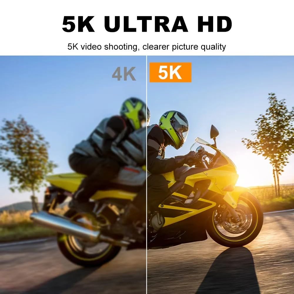 SWZEC Matrodiven Unterwasserkamera Zum Schnorcheln(C1S-5K Fernbedienungs-TOU,128GB)