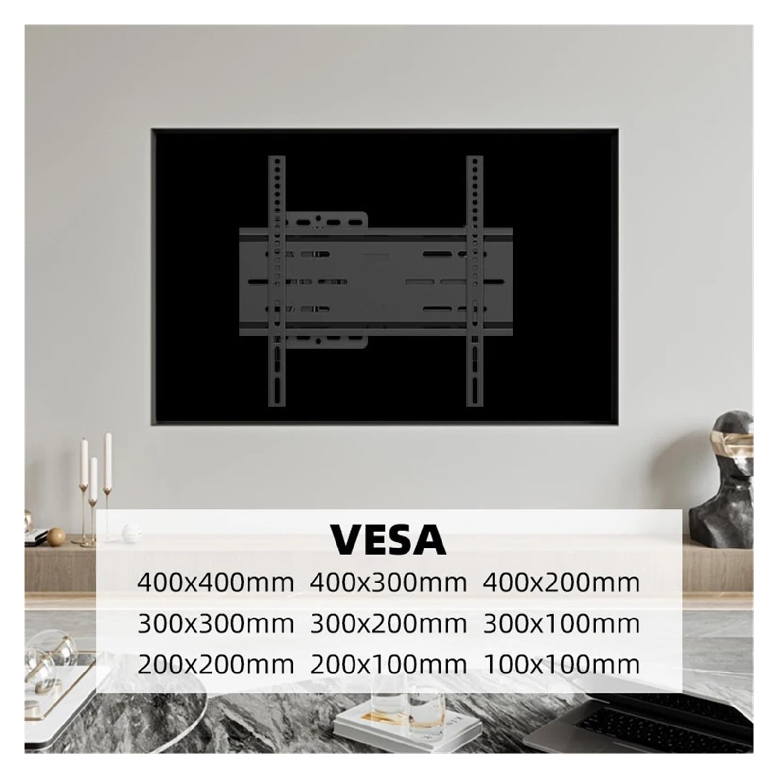 Supporto Da Parete for TV Full-range Da 26-55 Pollici, Ruotabile E Inclinabile, Orizzontale Regolabile, 400x400 Mm, Supporto Da Parete for TV Con Braccio Lungo Estensibile Da 70 Cm