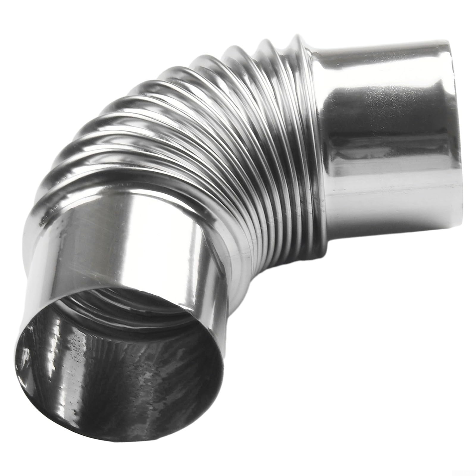 Kolanko rury kominowej ze stali nierdzewnej, wkładka kominowa, rura stalowa do pieców, kominków, grilla, wentylacja, wiele rozmiarów, 50-100 mm, srebrna (60 mm)