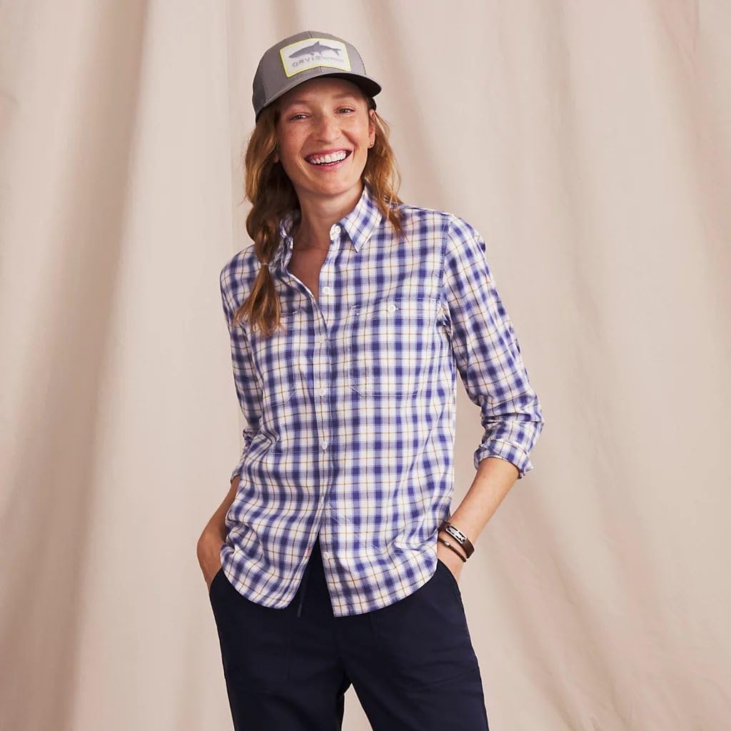 Orvis River Guide Long-Sleeve Shirt for Women - Timeless Classic with Quick-Dry Fabric, UPF 30, Outdoor Comfort