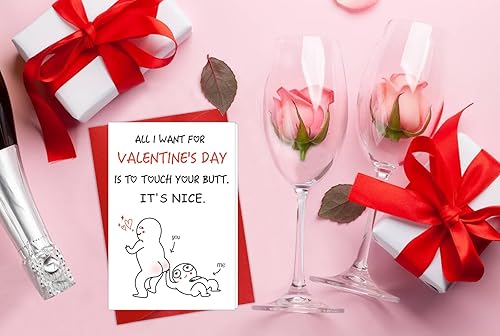 Miniatura 2 de FLYAB Divertida tarjeta de San Valentín para ella y él, tarjeta traviesa del día de San Valentín para marido, esposa, novio, novia, tarjeta de feliz