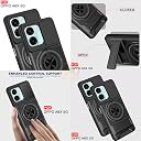 AELVOUX Oppo A6X 5G / K14X 5G Back Cover | Armor Camera Slider 360 Degree Rotating Finger Ring Holder Case with Bracket Stand Back Case Cover (Compatible with MagSafe Accessories) (Black) gallery image