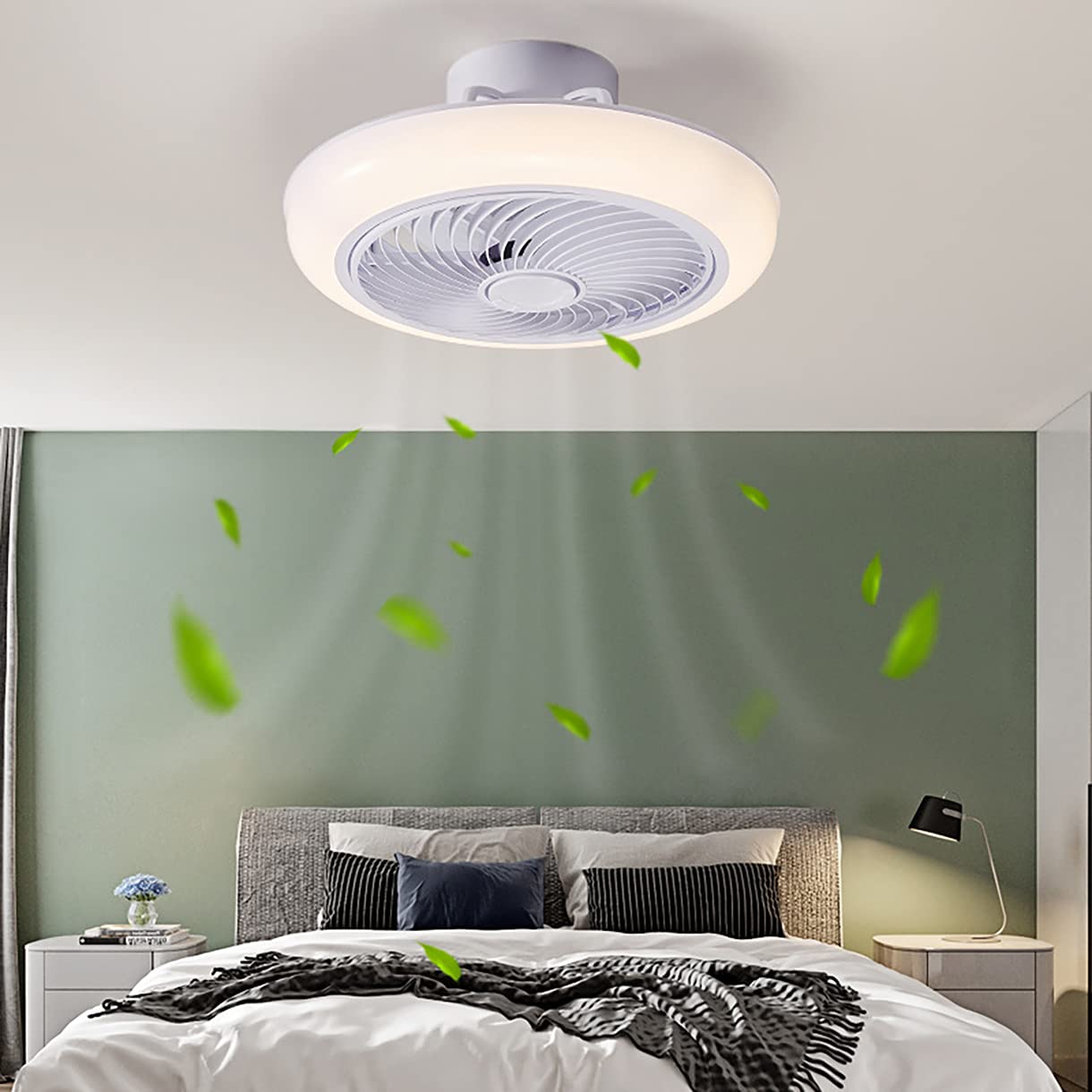 Ventilateur de plafond avec éclairage design élégant à vitesse réglable
