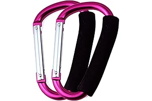 Baby Stroller Hooks, 2-Pack Carabiner Stroller Hook Organizer forHanging Diaper Bags