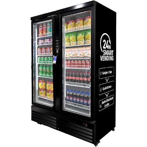 HAHA Smart Vending Ultra, AI-Powered Vending Machine with A Self-Serve System, Grab and Go Vending Machine for Specialty Operators/Unmanned Supermarkets/Factories (864 Bottle Capacity)