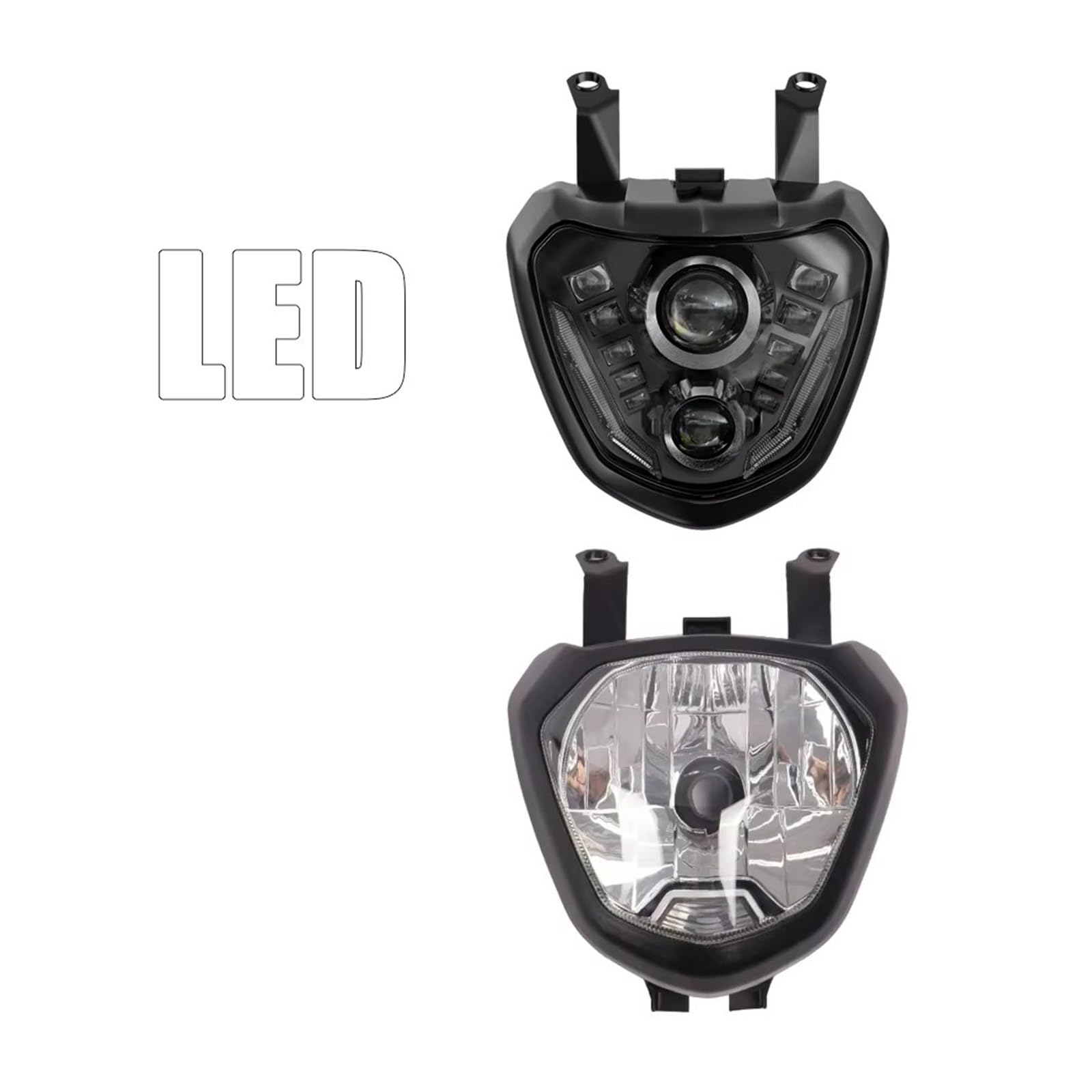 LED Faros Moto para MT-07 para MT07 para MT para 07 FZ-07 FZ07 2014 2015 2016 2017 E24 Faro Delantero Bombilla H4 con LED DRL Faros Delanteras