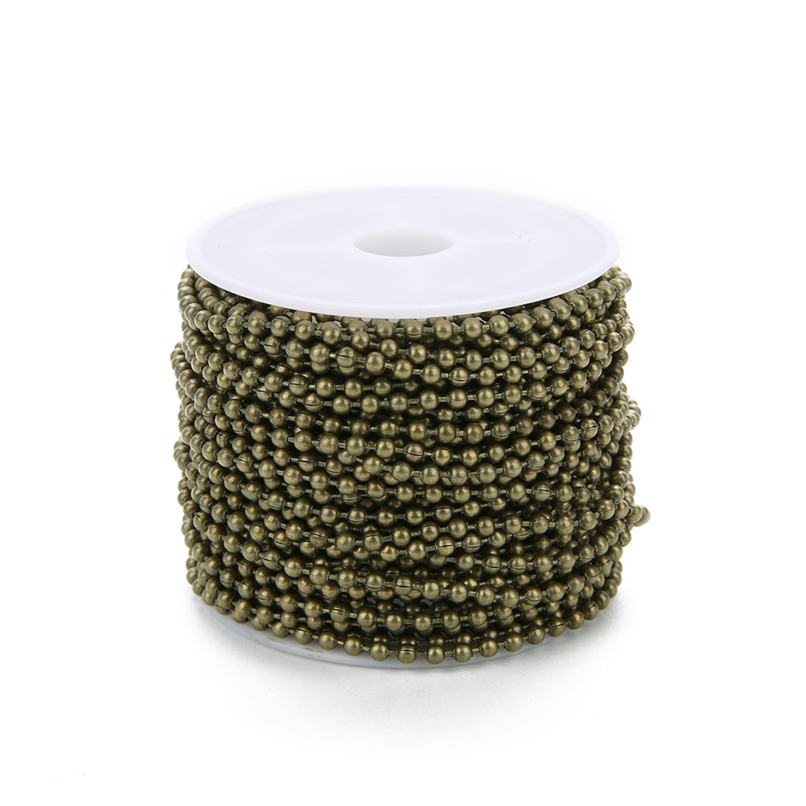 Chaîne à billes bronze 2mm en rouleau pour création de bijoux DIY